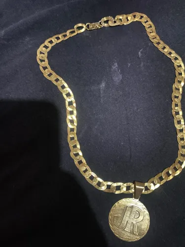 Vendo esse lindo cordão de prata banhado a ouro