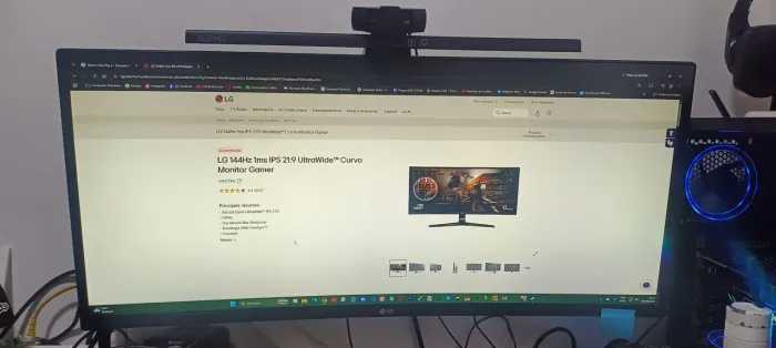 Monitor LG 34 curvo 144hz ips 1ms