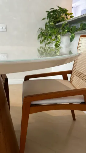 Tampo para mesa de jantar redonda de vidro com mdf