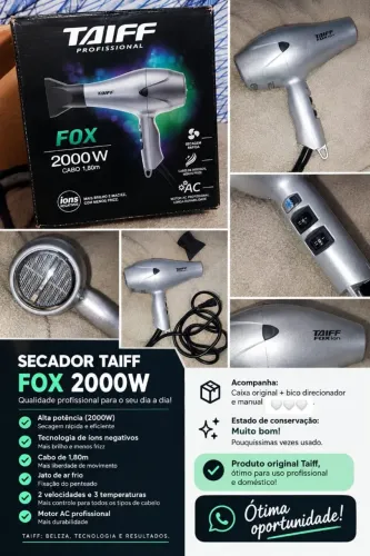 Secador Taiff Fox em ótimo estado (aceito proposta)