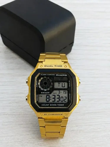 Relógio Digital Dourado Original A Prova de Água Novo  - Entregamos