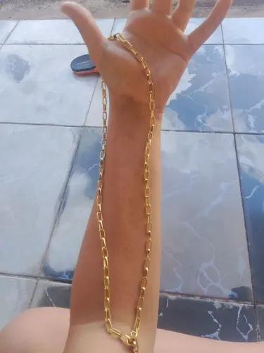 Corrente banhada a ouro
