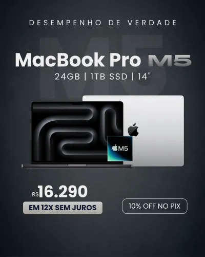     MacBook Pro M5 24GB RAM 1TB SSD Novo Lacrado