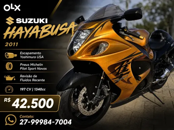Suzuki Hayabusa GSX1300R 2011 - Raridade em Linhares/ES