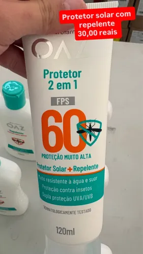 Protetor solar com repelente