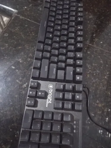 Teclado Gamer Bright USB - Teclas Macias - Ótimo Estado