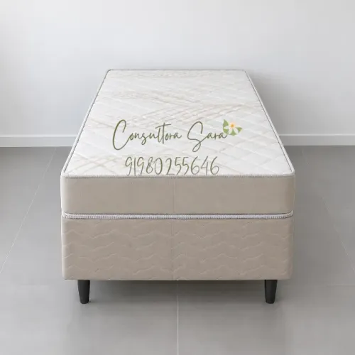 CAMA BOX SOLTEIRO COM COLCHÃO D33