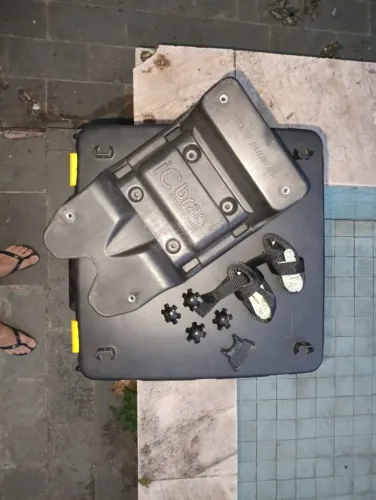 Baú Moto iCbras 110L Completo + Suporte + Cintas | Excelente Estado