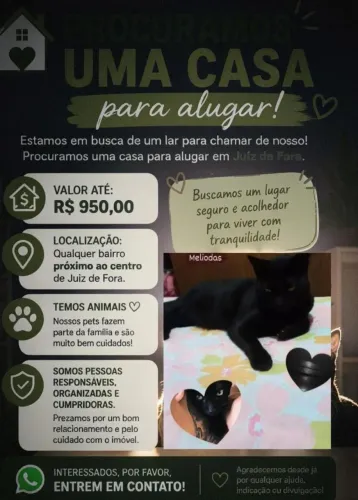 Buscamos uma casa na região do centro de Juiz de Fora em qualquer bairro próximo ao centro