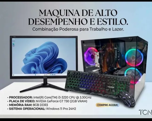 Pc completo teclado e mouse RGB
