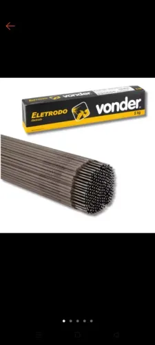 Eletrodo serralheiro 6013 vonder original 2,5mm 5kg