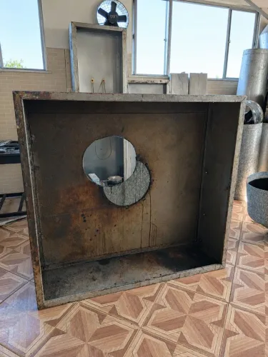 COIFA INDUSTRIAL EM AÇO INOX COM EXAUSTOR E DUTOS DE ATÉ 10 METROS