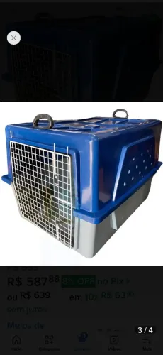 Caixa transporte grande cachorro