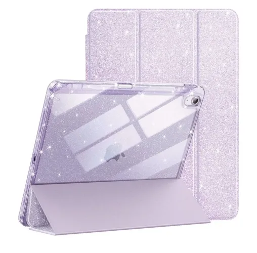Capa para iPad roxa glitter 