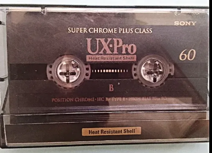 Fita Cassete SONY UX-PRO 60 SUPER CHROME PLUS CLASS, UNIDADE R$ 80,00