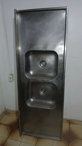 Pia inox 2 cubas