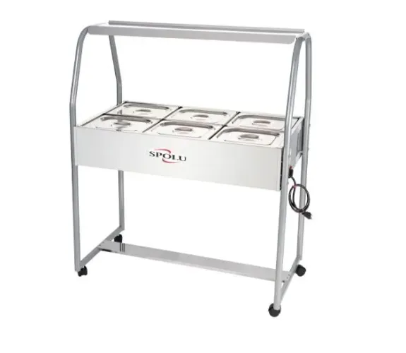 NZ. Buffet aquecido 6 cubas Spolu
