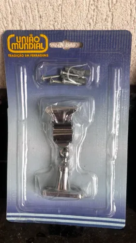 Kit com 4 prendedores de porta cromado