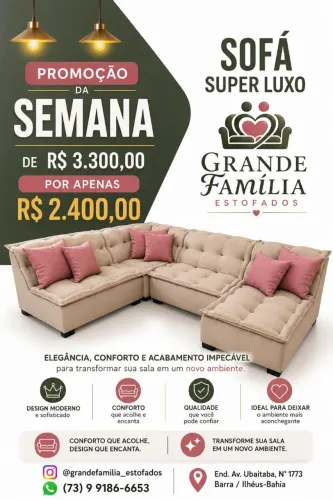 Sofá Super Luxo em Promoção