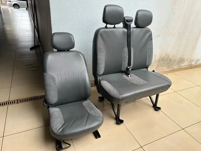 Bancos Renault Master 2015 Original Completo + Capas Couro