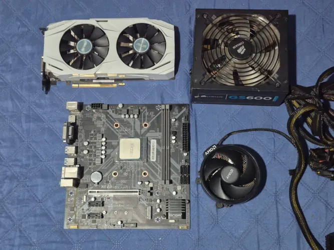 KIT PC GAMER - Ryzen 5 1400 + GTX 1060 3GB + B450 + Corsair 600W<br>