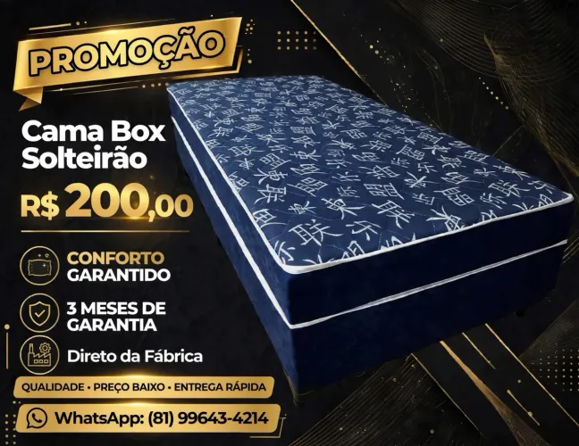 Cama box solteirão