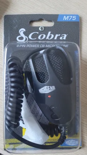 PTT Microfone amplificado 4 pinos Cobra HG M75 Highgear mike de ganho rádio PX