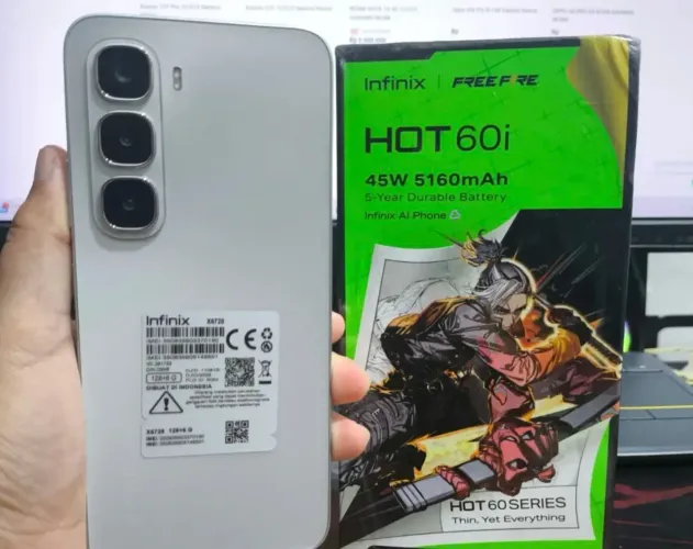 Telefone hot 60i ----- Infinix Top de linha 256/4 Silver - Versão Global 