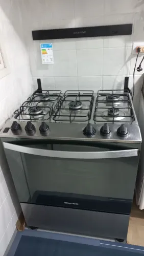 Fogão em inox , Brastemp 5 bocas