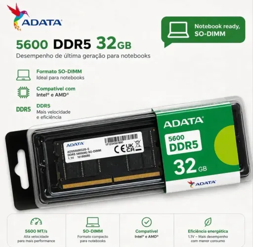 RAM Adata 32gb DDR5 5600mhz SODIMM (Notebook)
