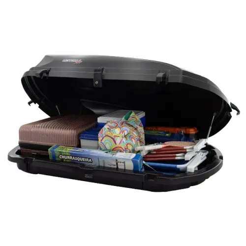 Bagageiro Maleiro de Teto Motobul 550 Litros Preto