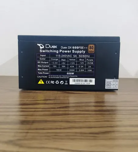 Fonte Duex 600w Full Modular Pec Ativo 80 Plus