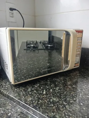 Microondas funcionando