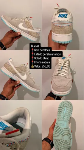 Tênis Nike Dunk low Sashiko - Light Orewood Brown TAM 44