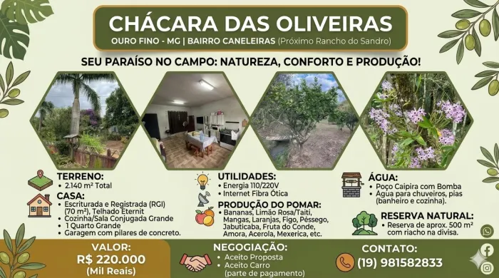 Vendo ou troco Chácara