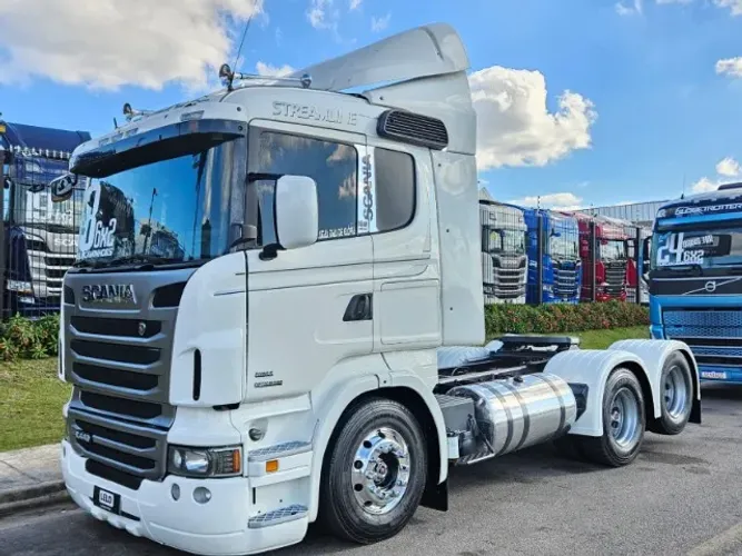 Scania R440 6x2 Ano 2013 Automático Roda de alumínio Interna Nova Cama Grande maleiro TOP