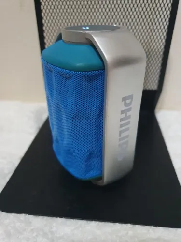 Som Bluetooth Philips a prova d'água BT2200 Azul com cabo carregador