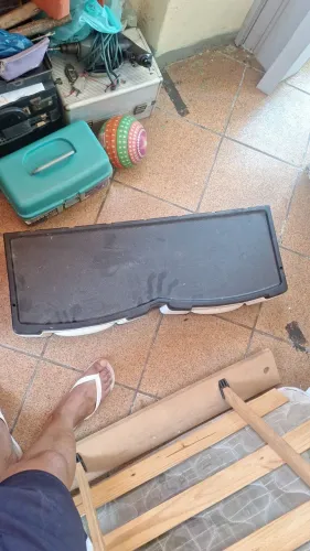 Espelho e bancada para salão e barbearia 