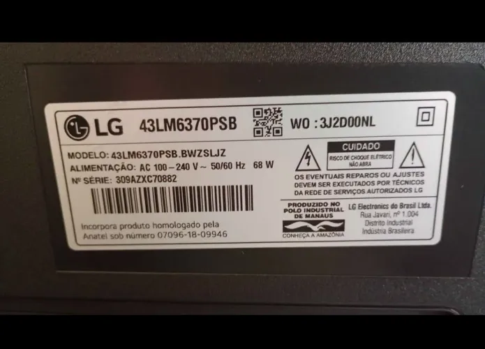 Smart tv LG 43 polegadas