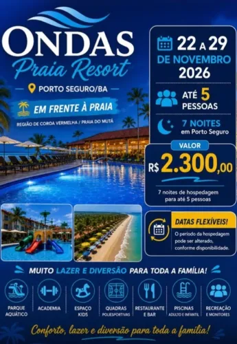 Apartamento Ondas Resort Porto Seguro-BA