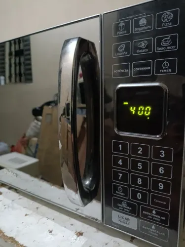 Micro-ondas inox espelhado 220v (entrego)