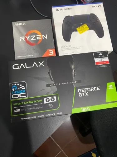 placa de video gtx 1650 + ryzen 3 4100 + dualsense (aceito troca em gpu melhor que a 1650)