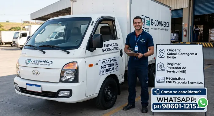 Vaga motorista Hr Hyundai carteira B, escala flexível