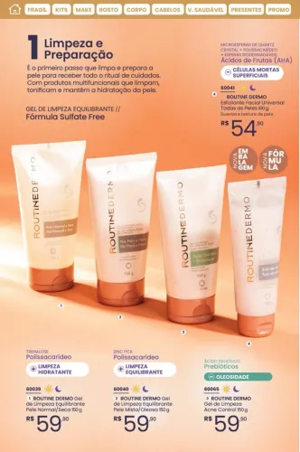 LINHA ROUTINE DERMO PARA O ROSTO HINODE