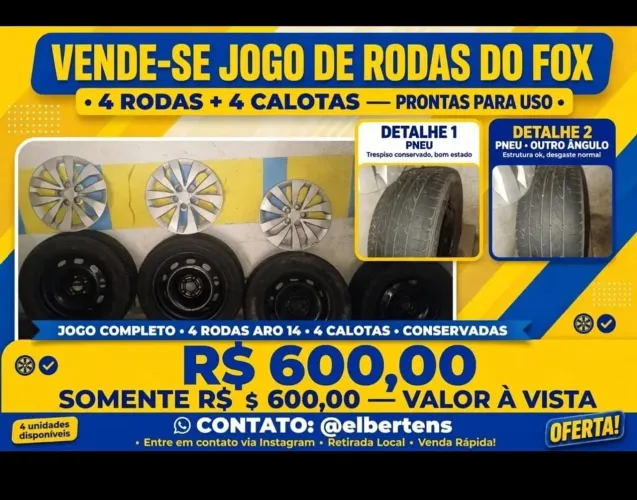 Roda do Fox 5 furos