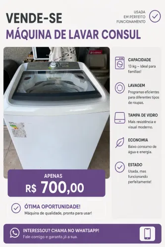 Máquina de Lavar Consul