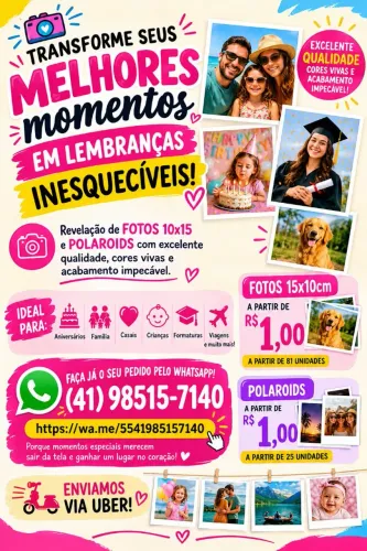 Revelação fotos polaroid