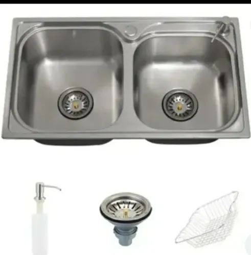 Cuba Para Cozinha Gourmet Pia Dupla Aço Inox Ticunas Pingoo.Casa