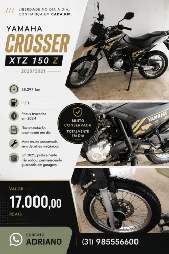 Yamaha Crosser XTZ 150 Z Dourada