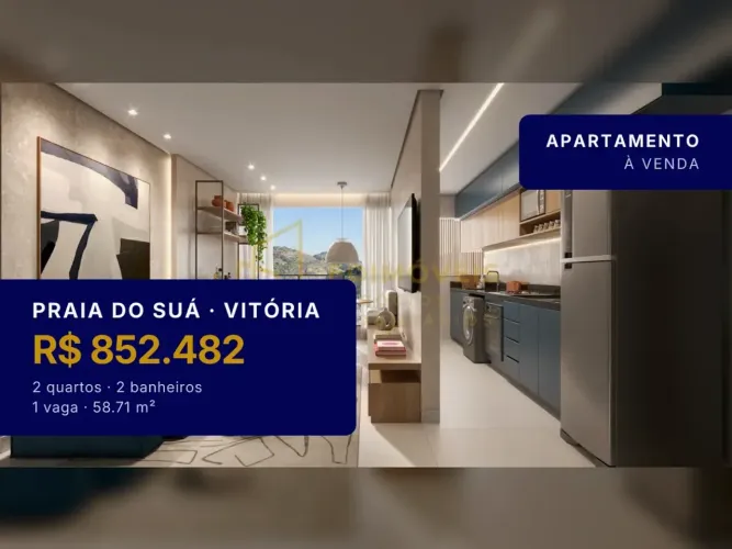 Conforto e Mobilidade: Apartamento de 2 Quartos na Praia do Suá